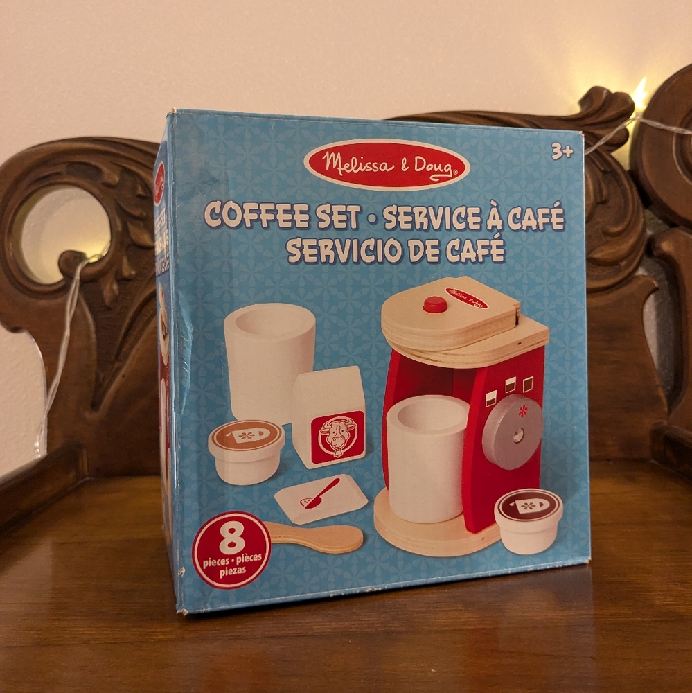 Melissa & Doug Wooden Coffee Set